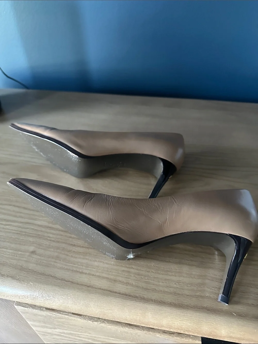 Tory Burch Nude Leather Pointed Toe Pumps